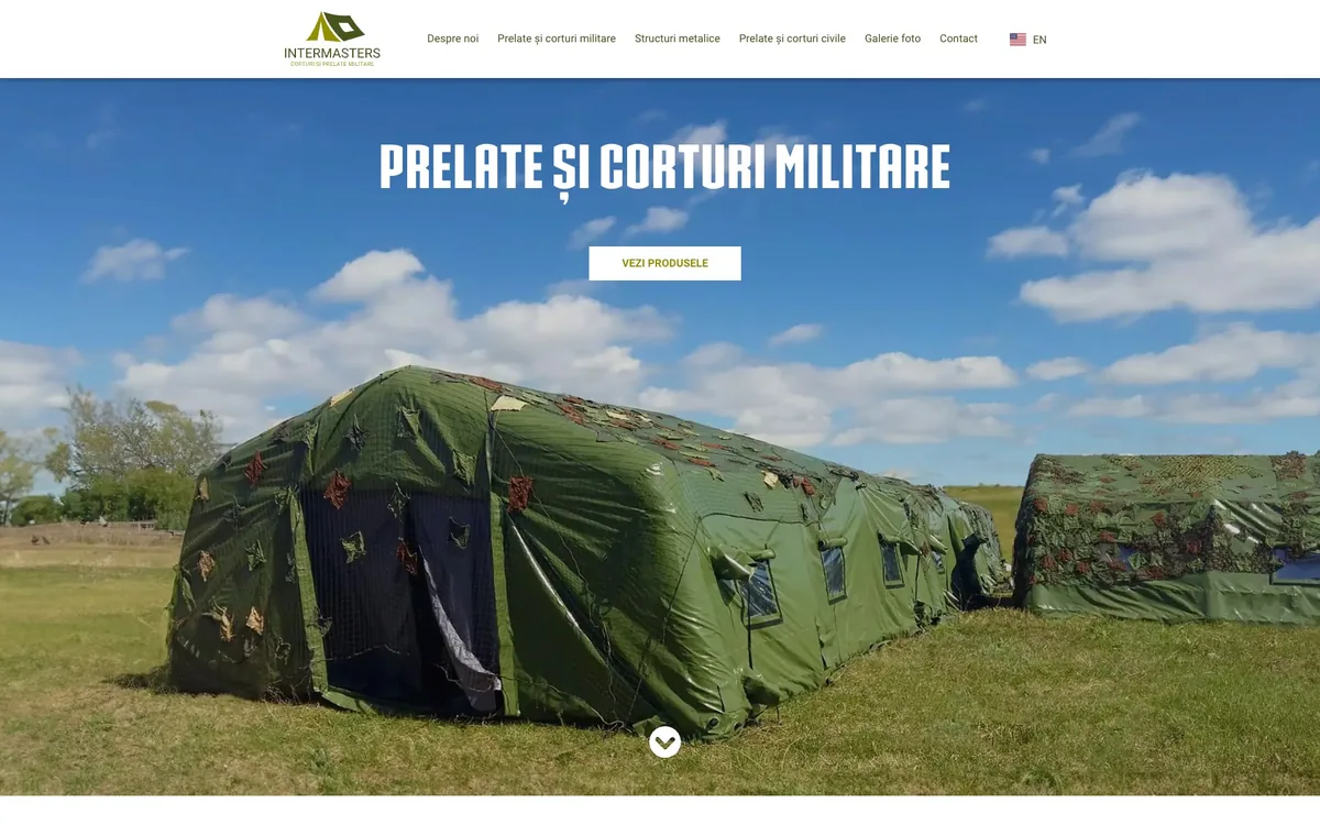 Website Intermasters, prelate și structuri metalice