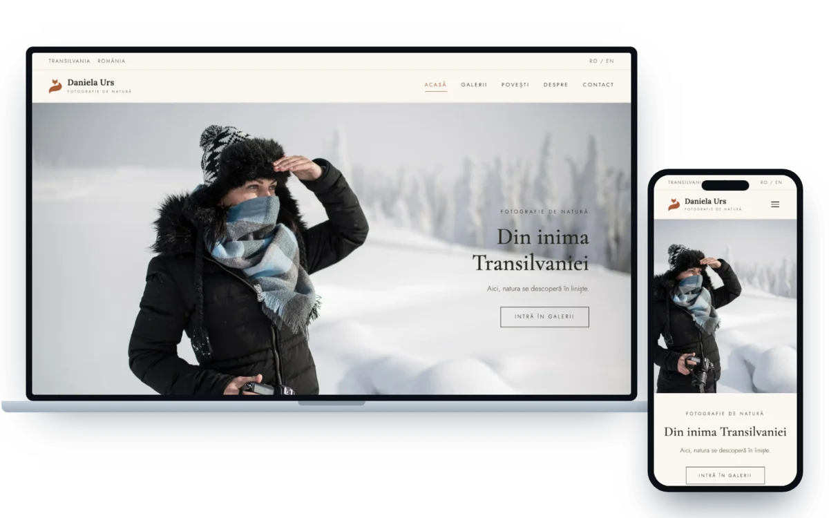 danielaurs.com pe laptop și pe telefon: Din inima Transilvaniei